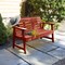 Highwood Usa 4ft Weatherly Garden Bench Outdoor Furniture for Patio, Backyard, Garden AD-BENW4-RED - alternate 3